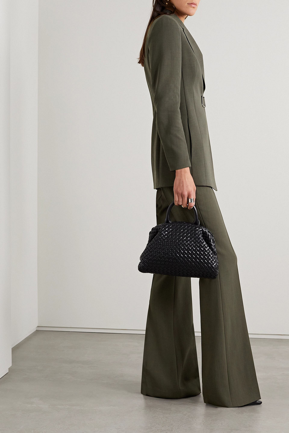 AKRIS FARALDA WOOL-BLEND FLARED PANTS