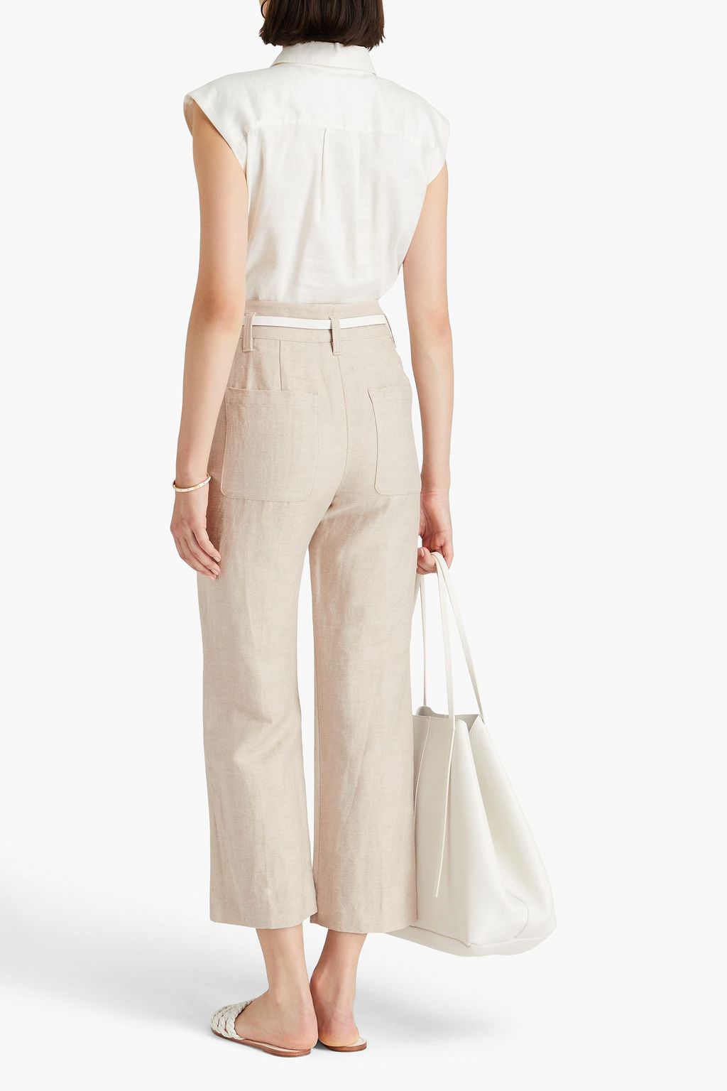 BRUNELLO CUCINELLI Hose mit geradem Bein aus einer Baumwoll-Leinenmischung