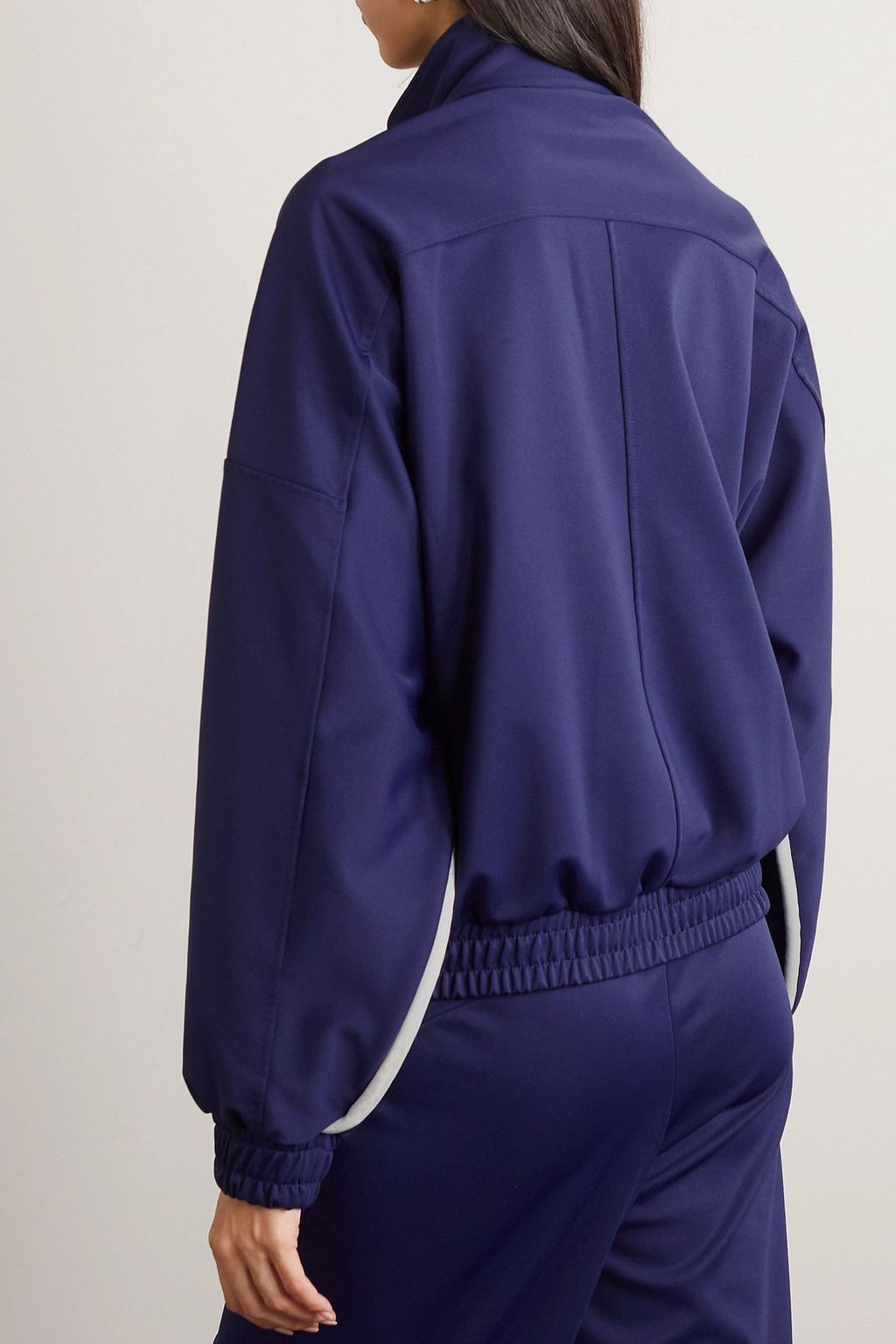 JW ANDERSON + Run Hany embroidered stretch-jersey half-zip track jacket