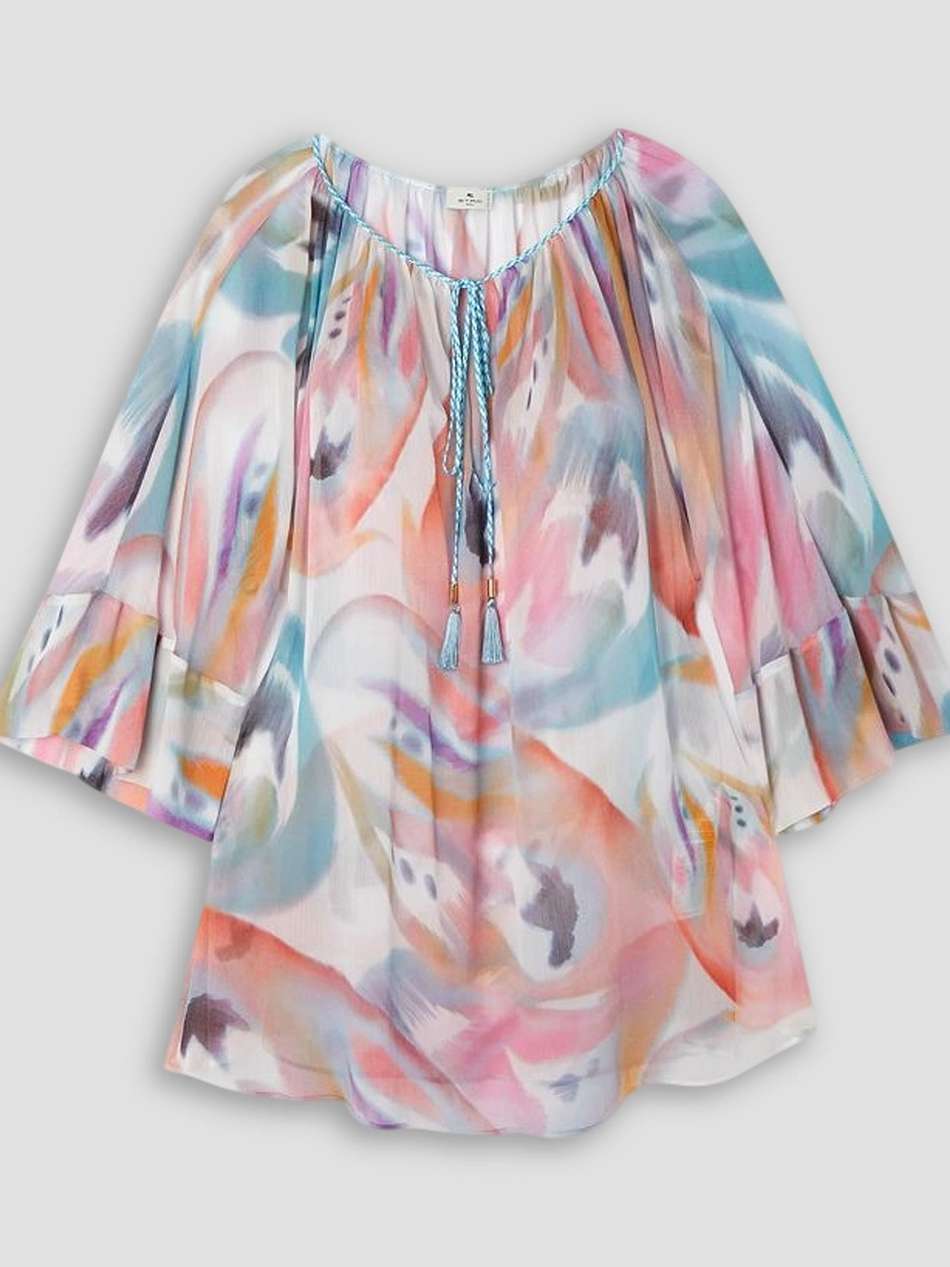 printed voile coverup