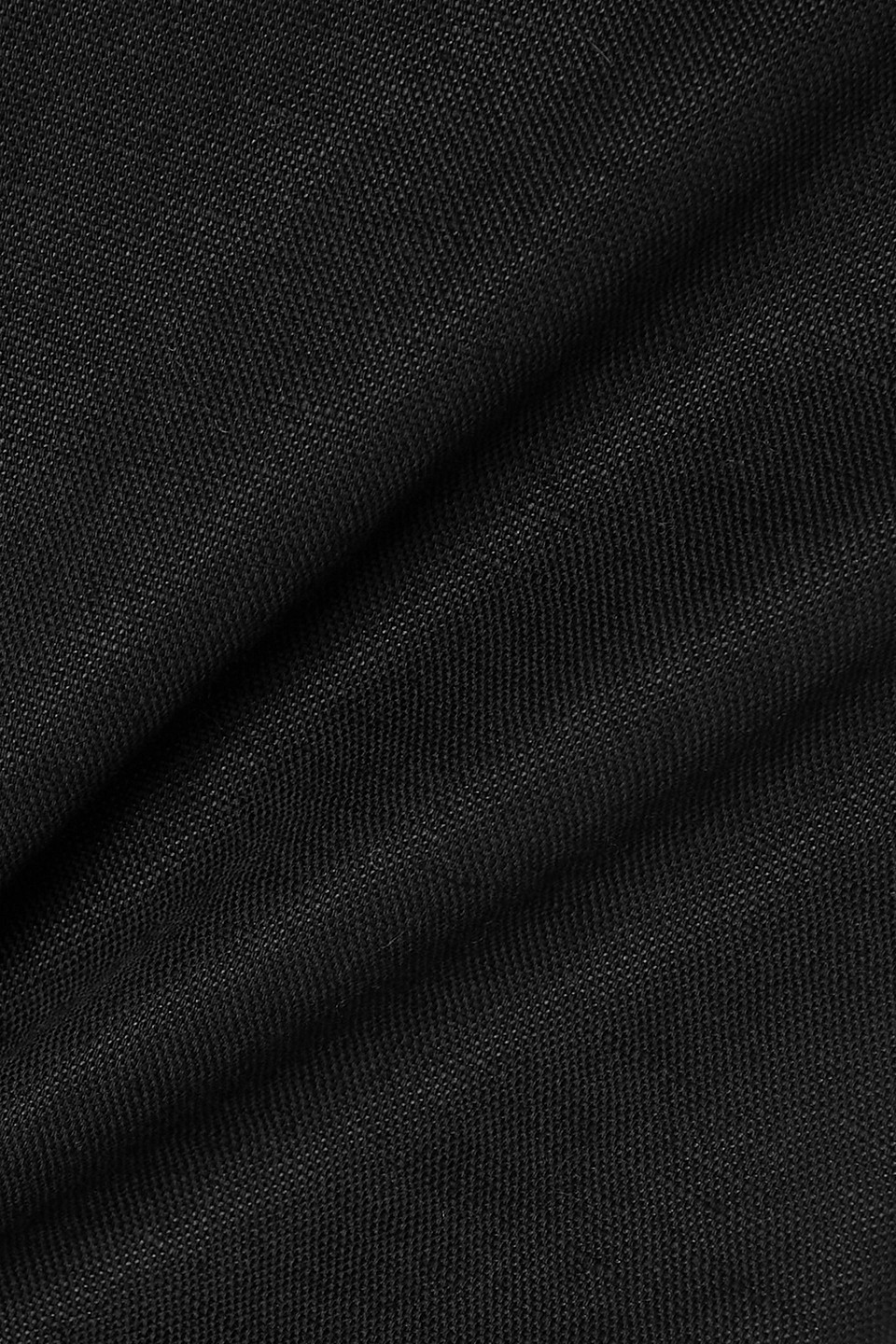 Shop Jacquemus Linu Open-back Cotton And Linen-blend Halterneck Top In Black
