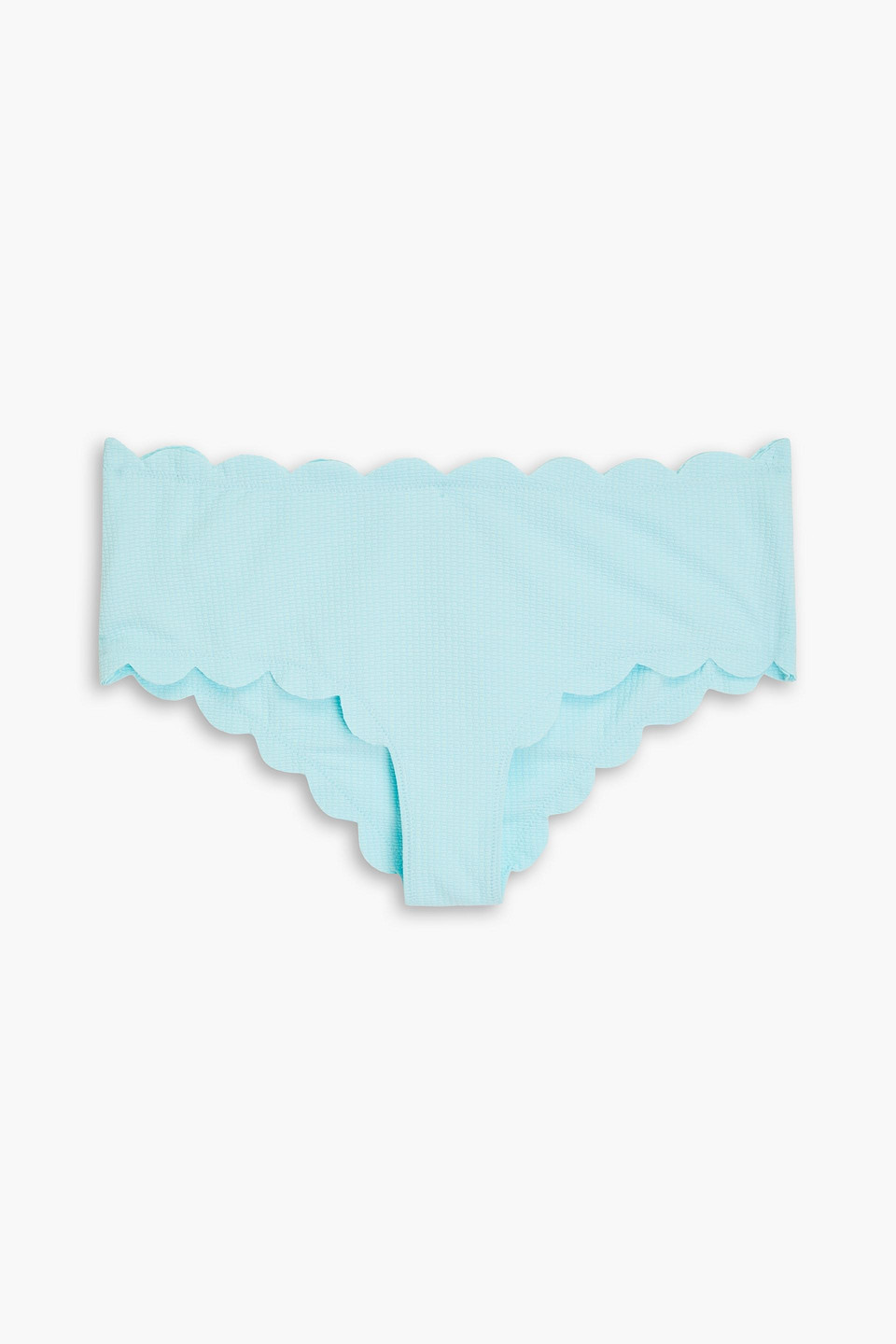 Marysia Spring Reversible Scalloped Seersucker Bikini Briefs In Sky Blue