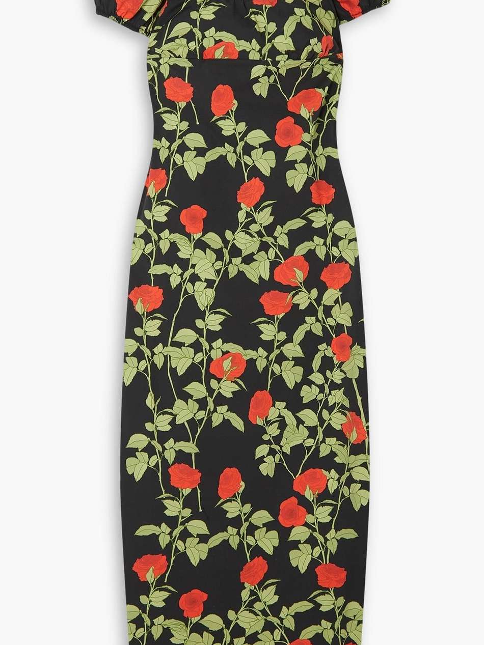 rupert floral-print cotton-blend midi dress
