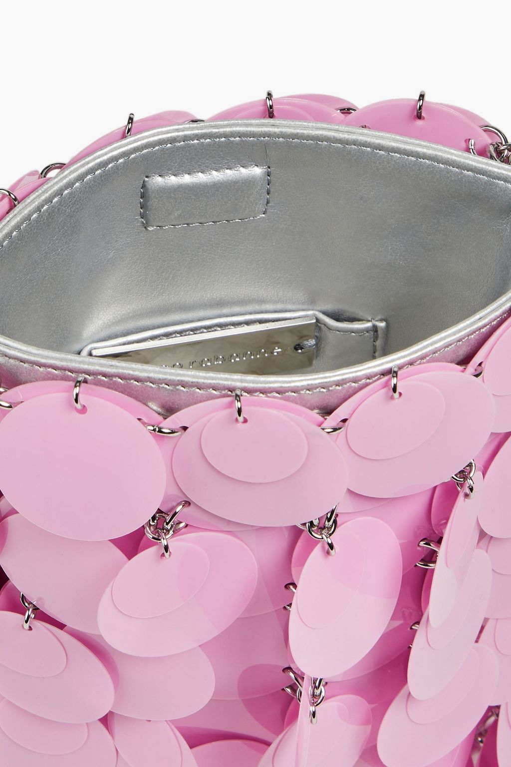 RABANNE Mini Paillette sequined chainmail shoulder bag