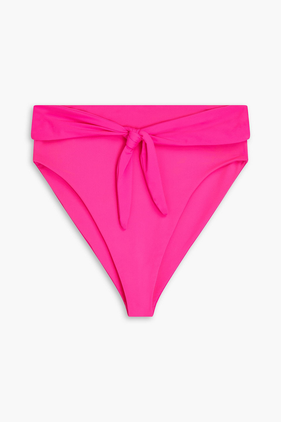 Mara Hoffman Goldie Tie-front Bikini Briefs In Bright Pink