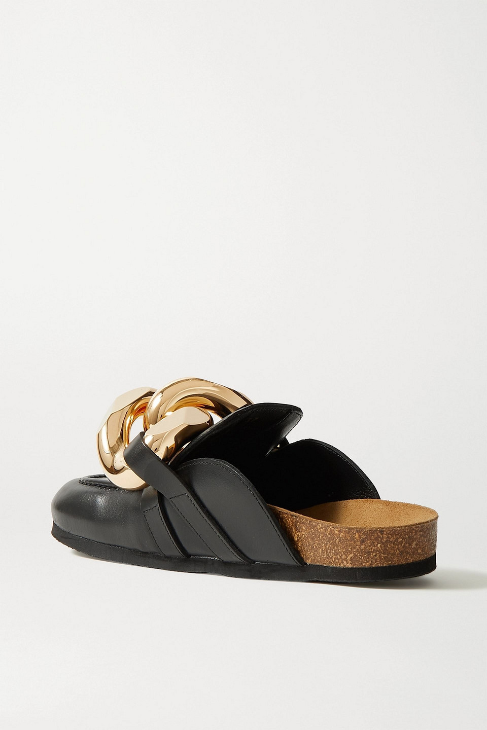 Jw Anderson J. W. Anderson Chain Loafers With Prominent Silver Chain Detail In Black