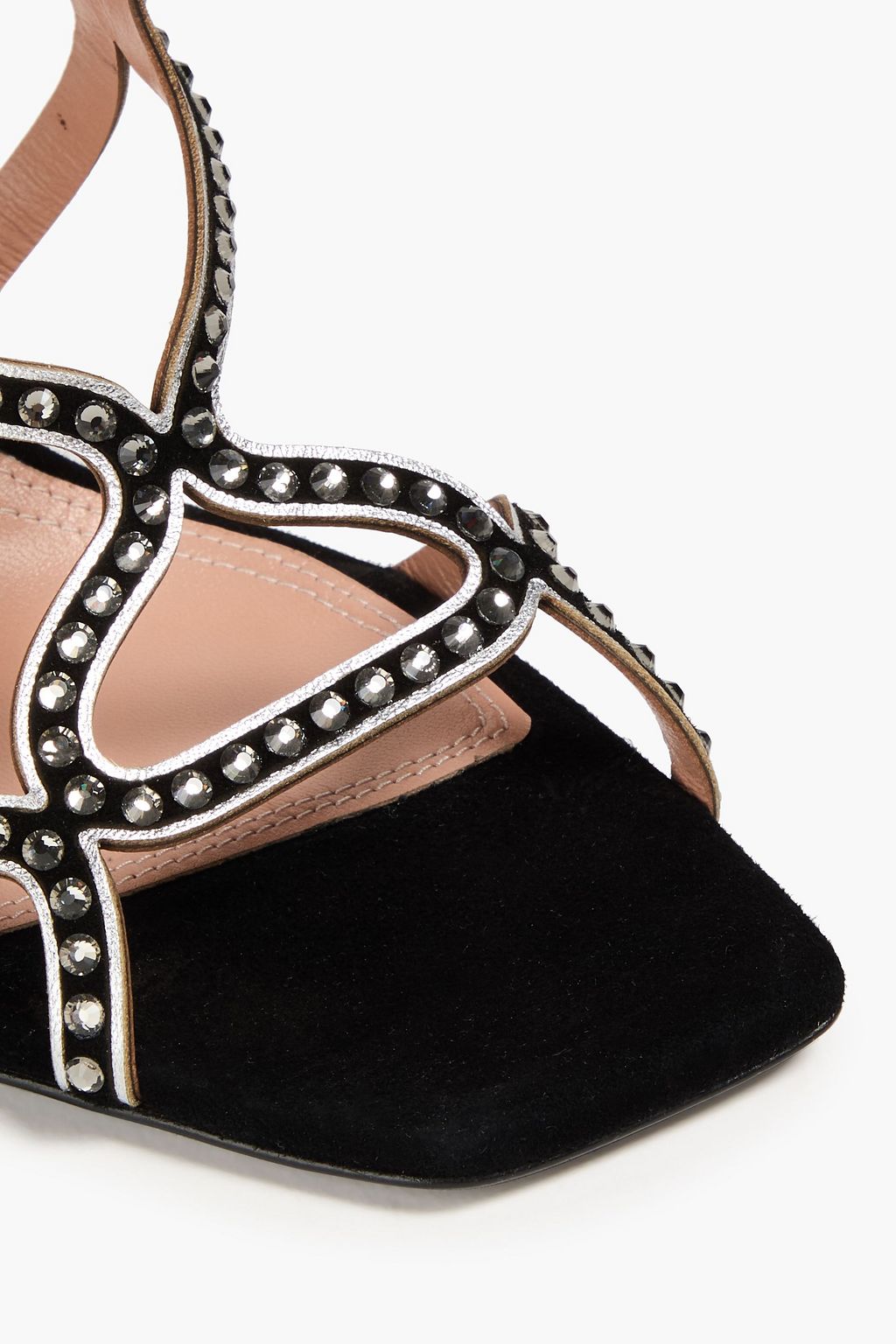ALBERTA FERRETTI صندل من جلد السويد مزين بالكريستال