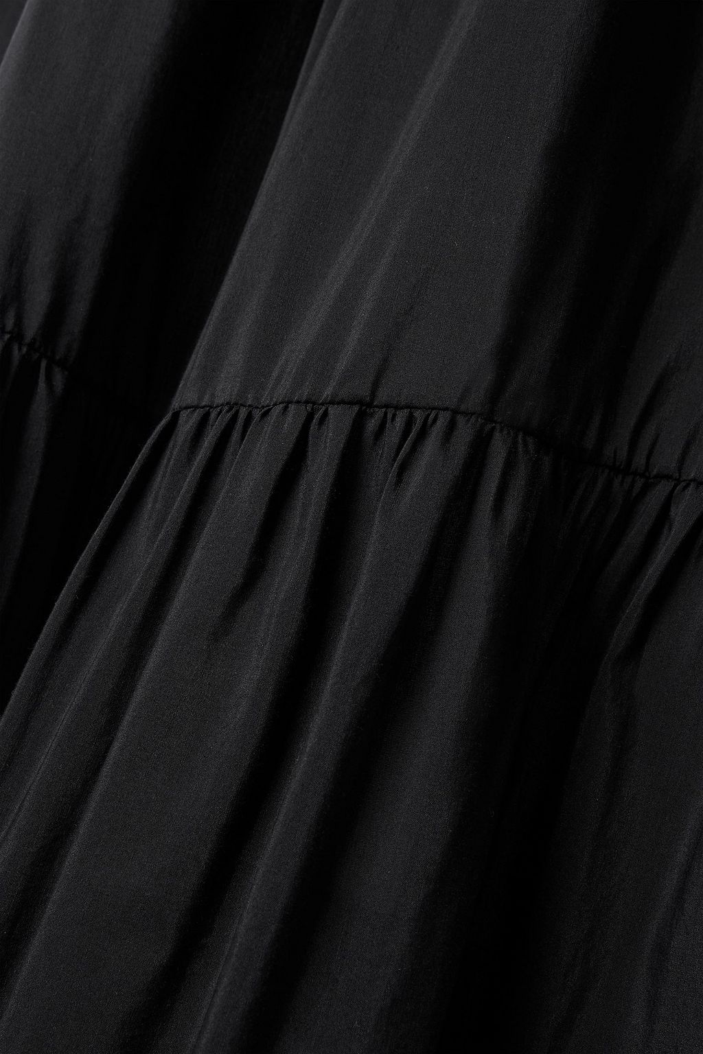 MATTEAU strapless tiered  cotton and silk-blend poplin maxi dress