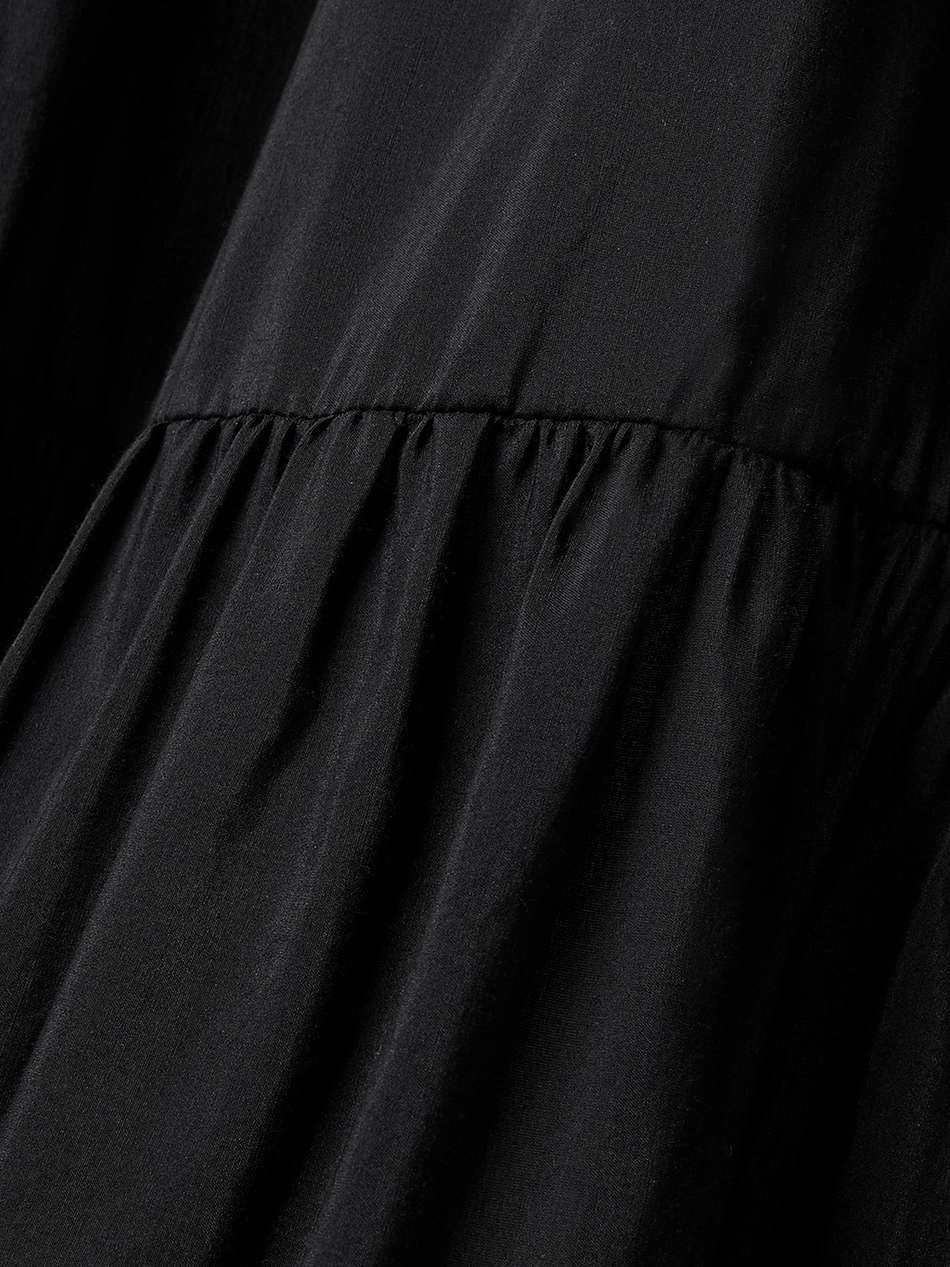 strapless tiered cotton and silk-blend poplin maxi dress
