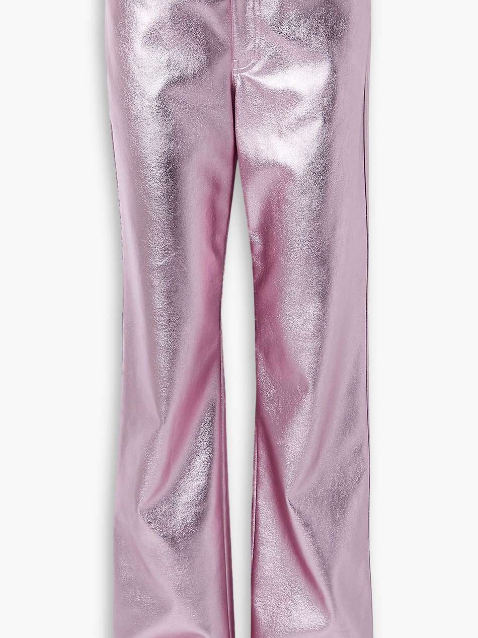 jay metallic faux leather straight-leg pants