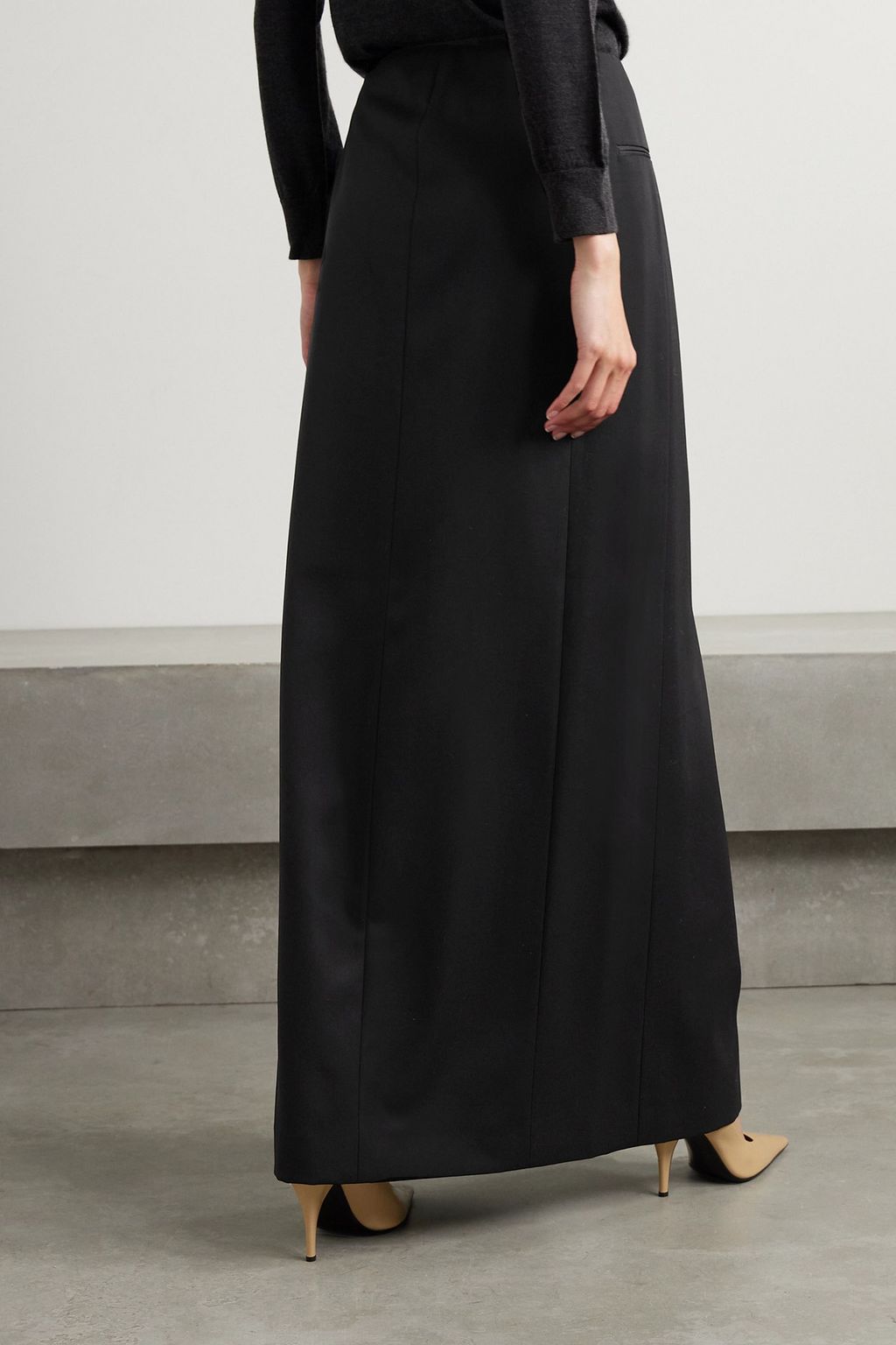 BRIONI تنورة Barathea Gaia طويلة وملفوفة من الصوف