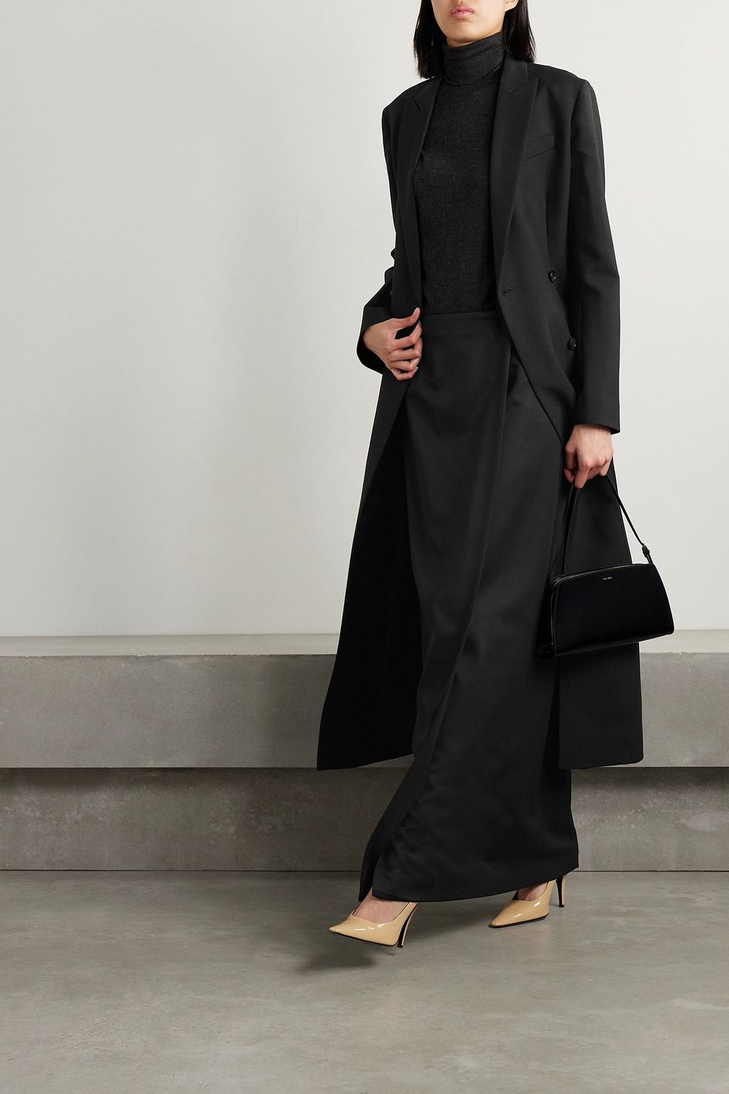 BRIONI تنورة Barathea Gaia طويلة وملفوفة من الصوف