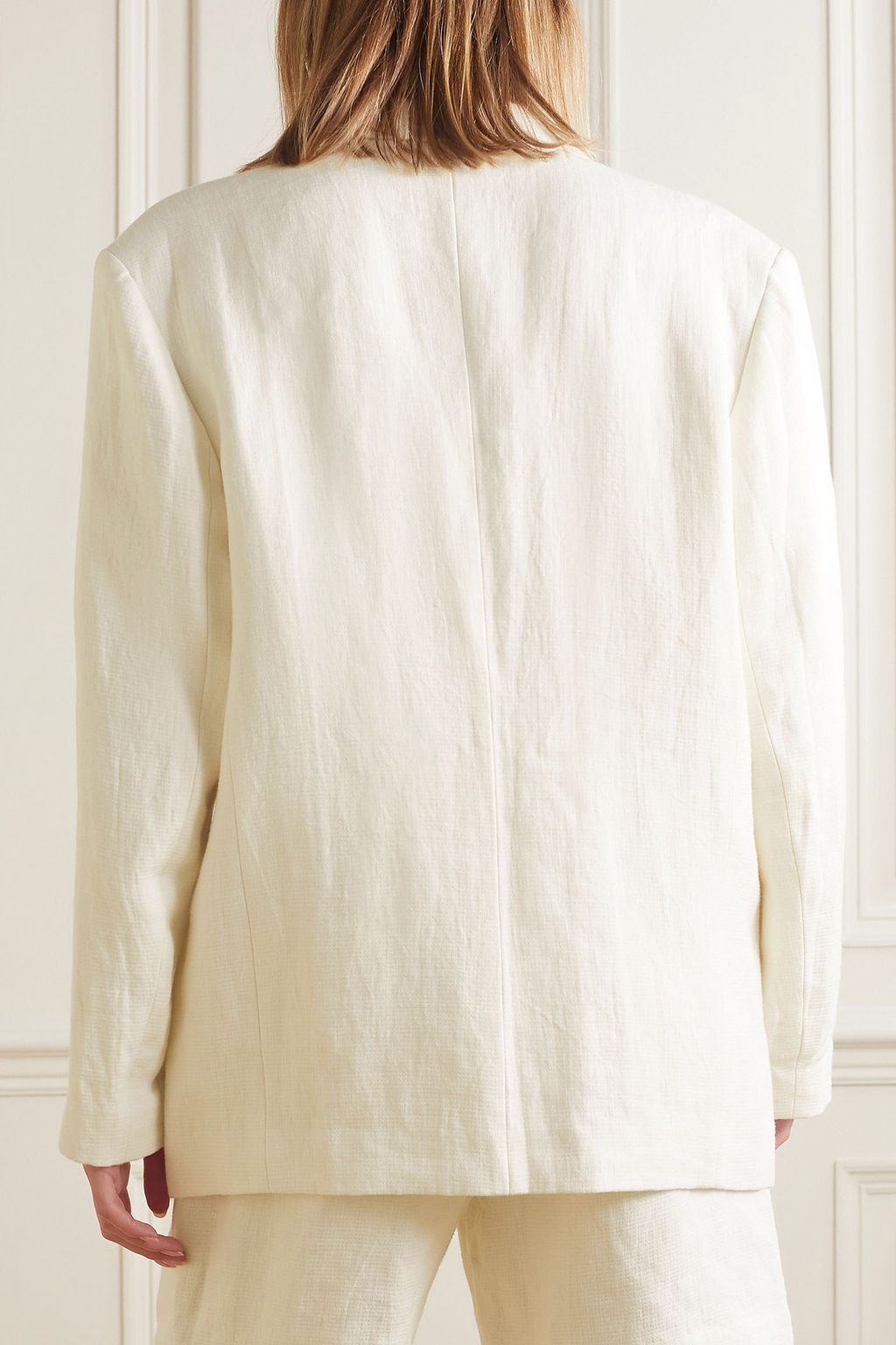 ANINE BING Quinn oversized linen blazer