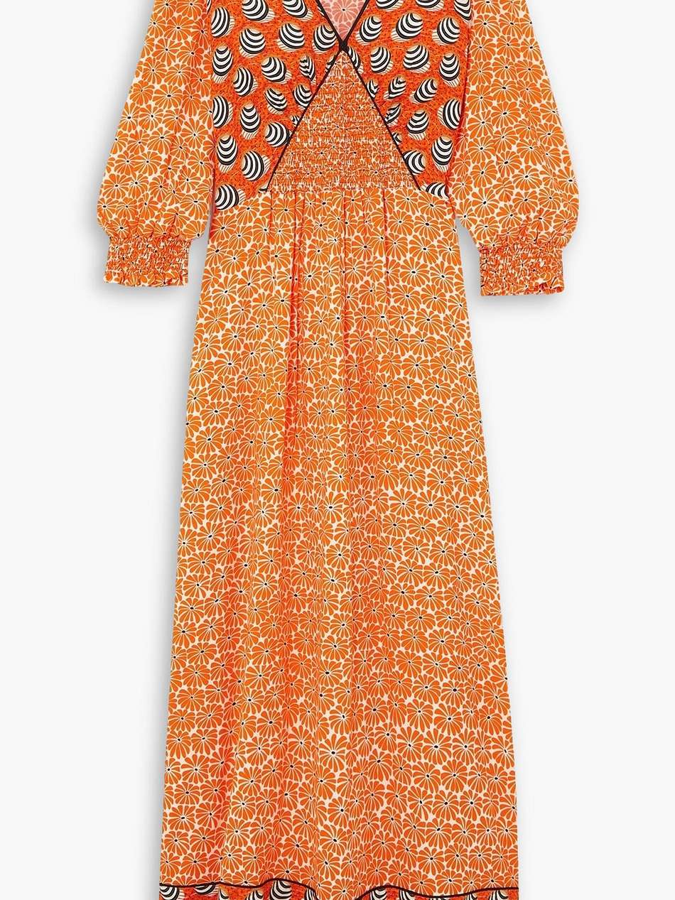 yara printed woven maxi dress