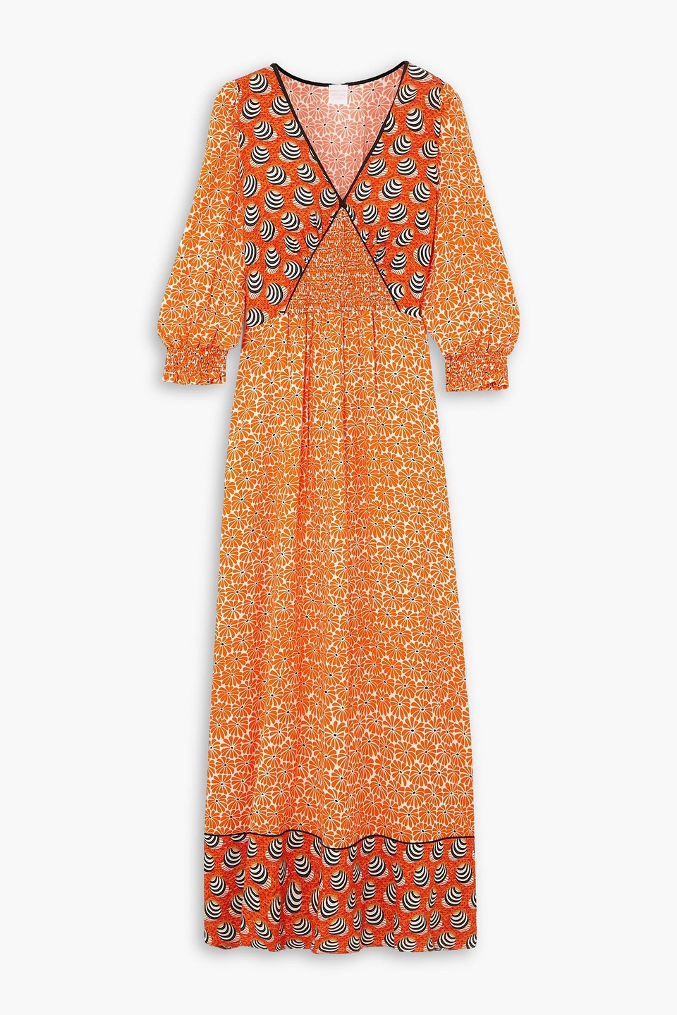 maxi dresses for women plus Women Plus Size Kraftan Loose Soft Floral Long Maxi Dress_ Q1297-30