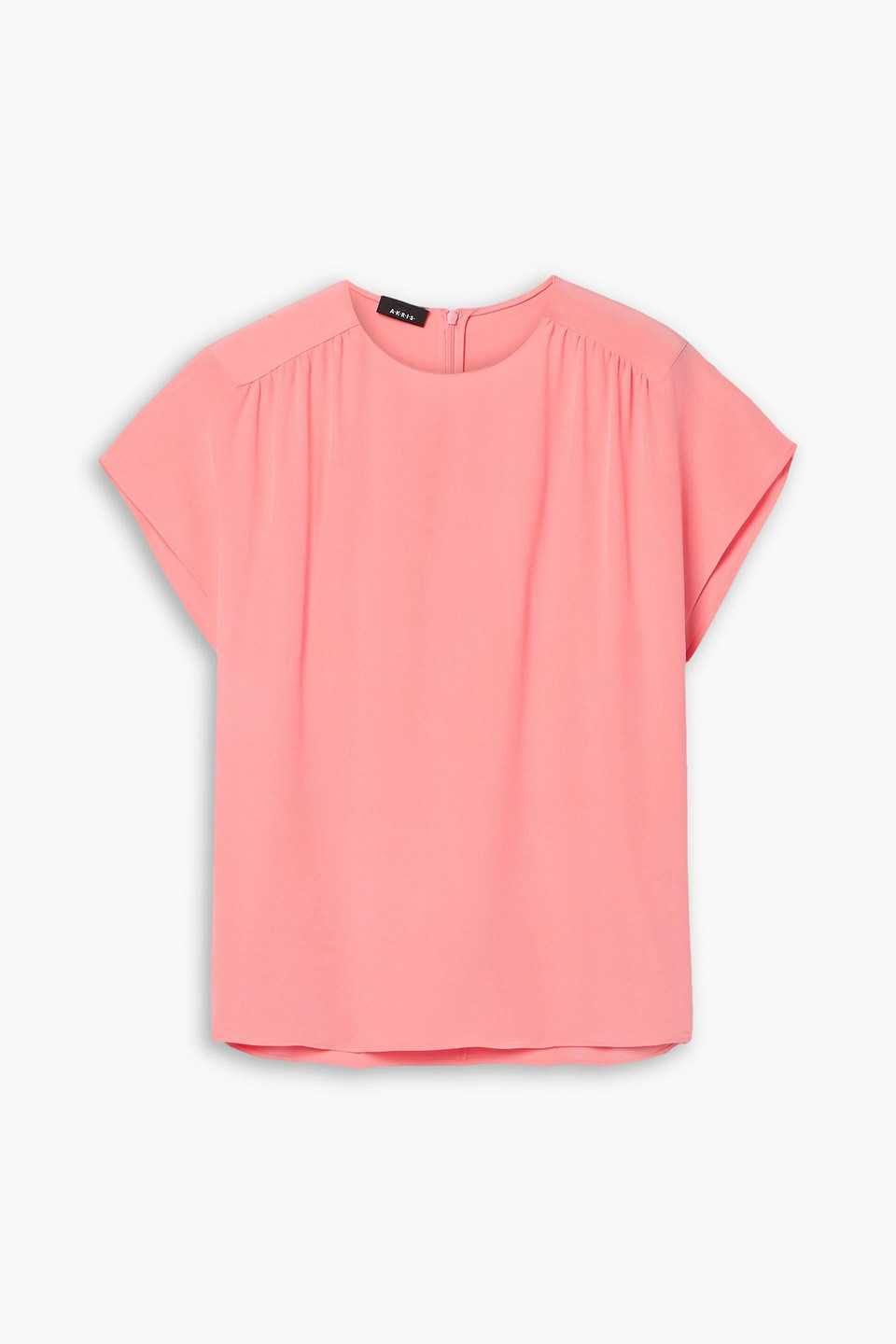 Akris Silk-crepe Blouse In Bubblegum