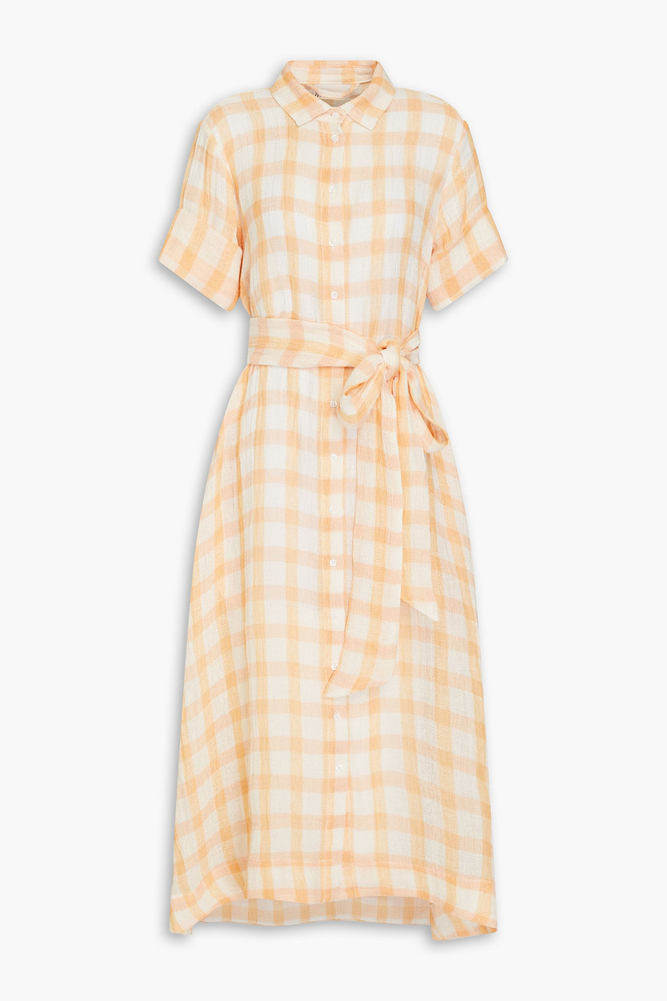 megan midi dress MEGAN SHORT SLEEVE TIE-FRONT MIDI SHIRT Dress XS / Jet