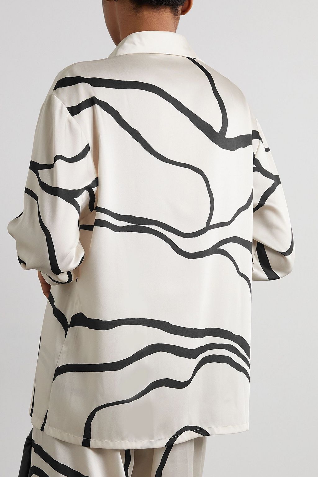 BOUGUESSA Petra printed satin-twill shirt
