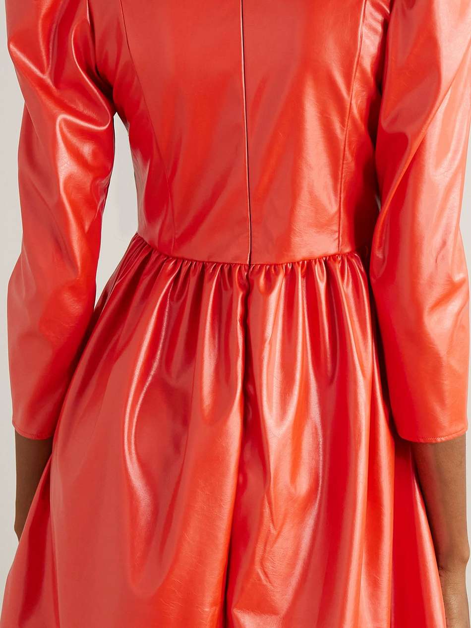 vinyl mini dress