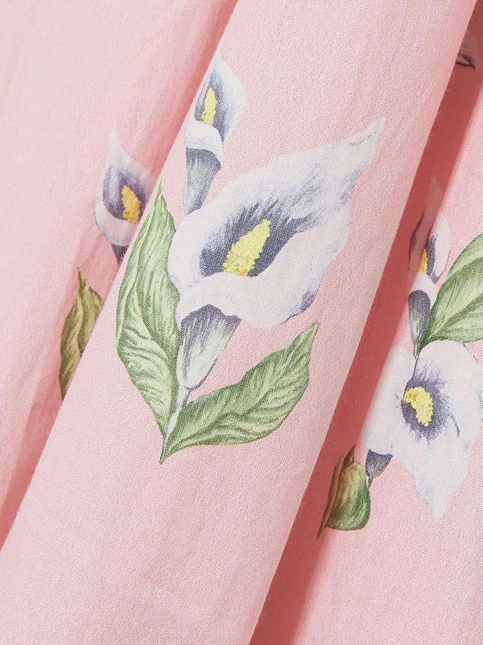 may ruffled floral-print cotton-poplin midi dress