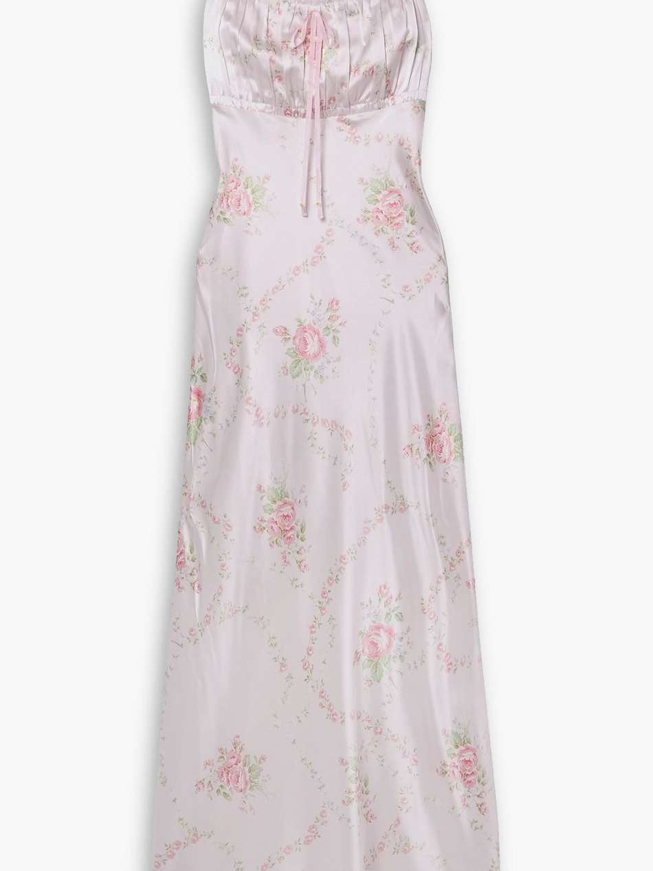 kyan floral-print silk-satin maxi dress