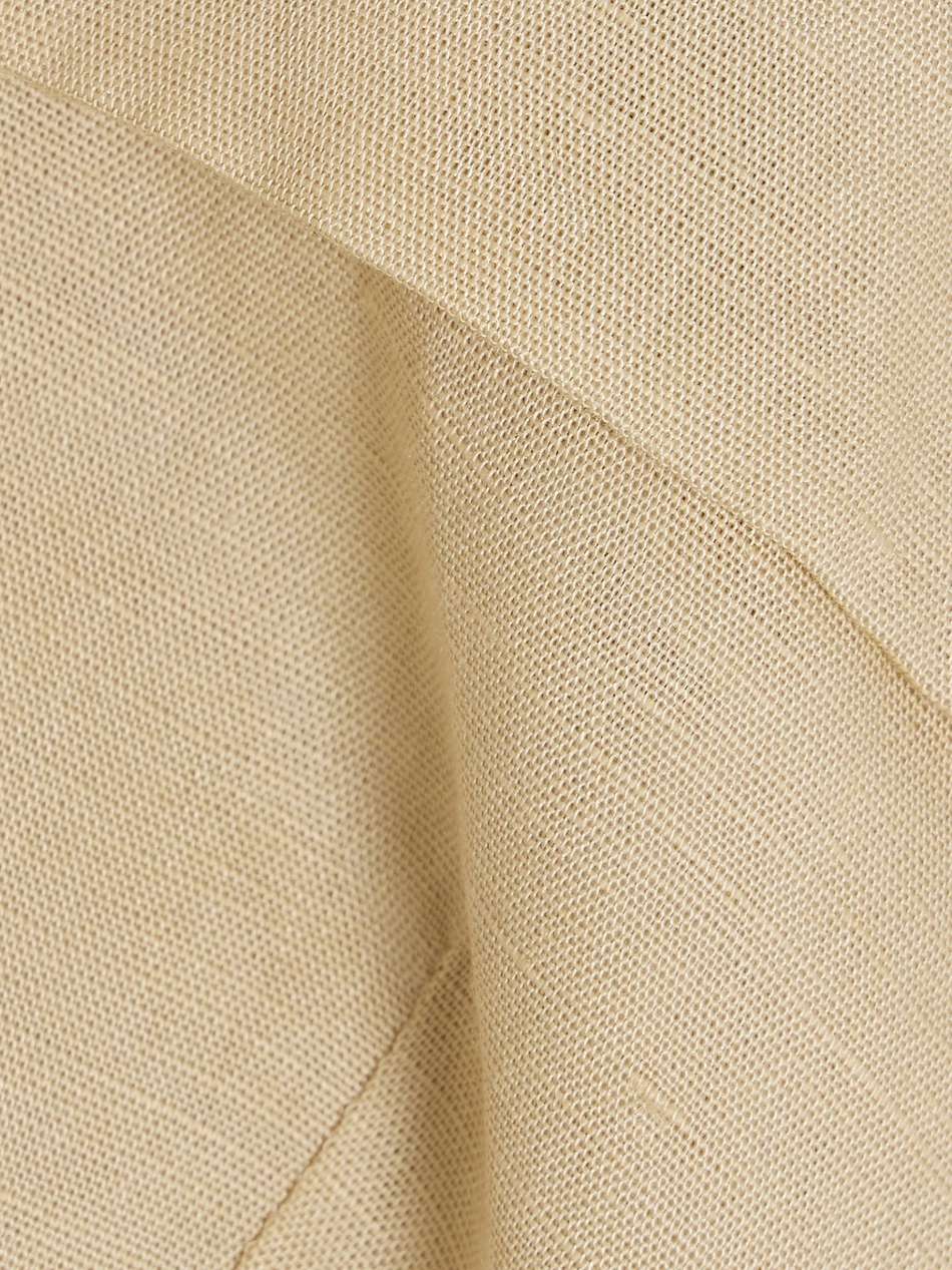 cropped linen and lyocell-blend top