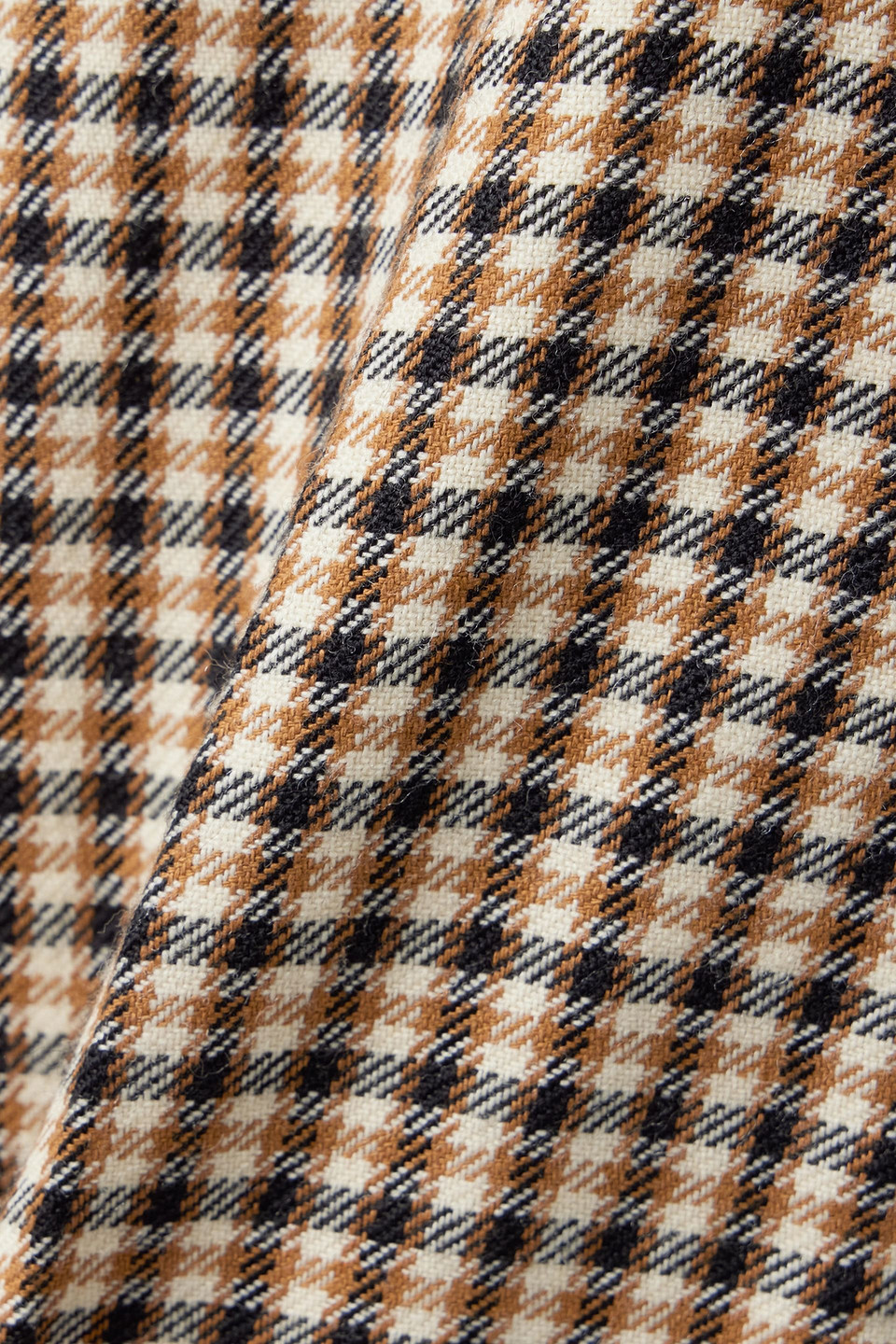 Area Crystal-embellished Checked Wool And Cotton-blend Wide-leg Pants In Brown