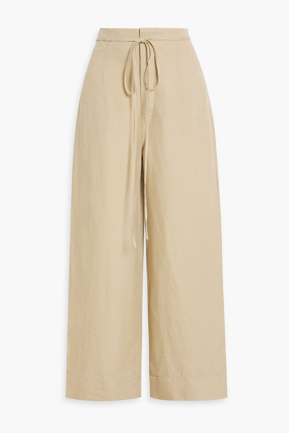 Onia Linen And Lyocell-blend Wide-leg Pants In Sand