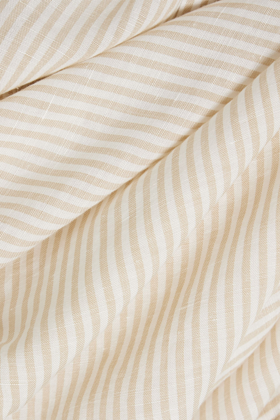 ONIA STRIPED LINEN AND LYOCELL-BLEND SHIRT