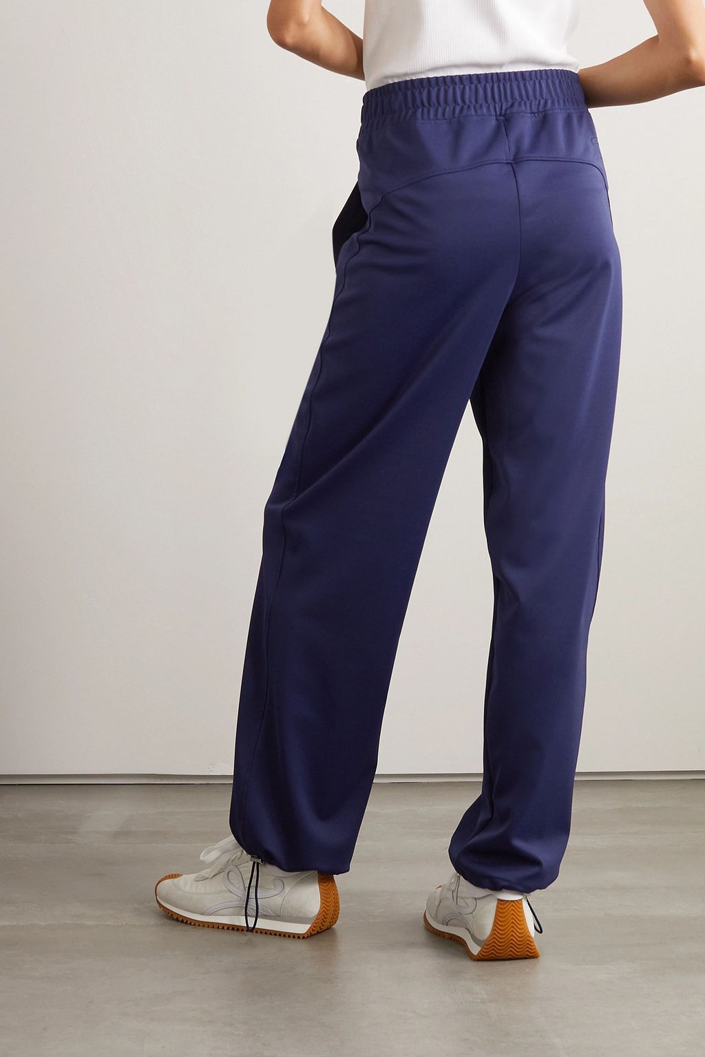 JW ANDERSON + Run Hany embroidered stretch-jersey straight-leg track pants