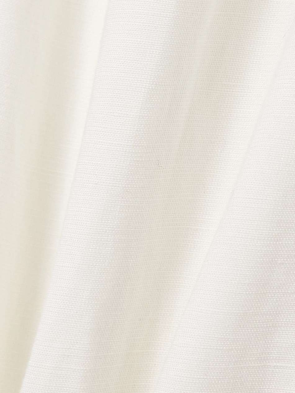 leonara off-the-shoulder tencel™ lyocell and linen-blend midi dress