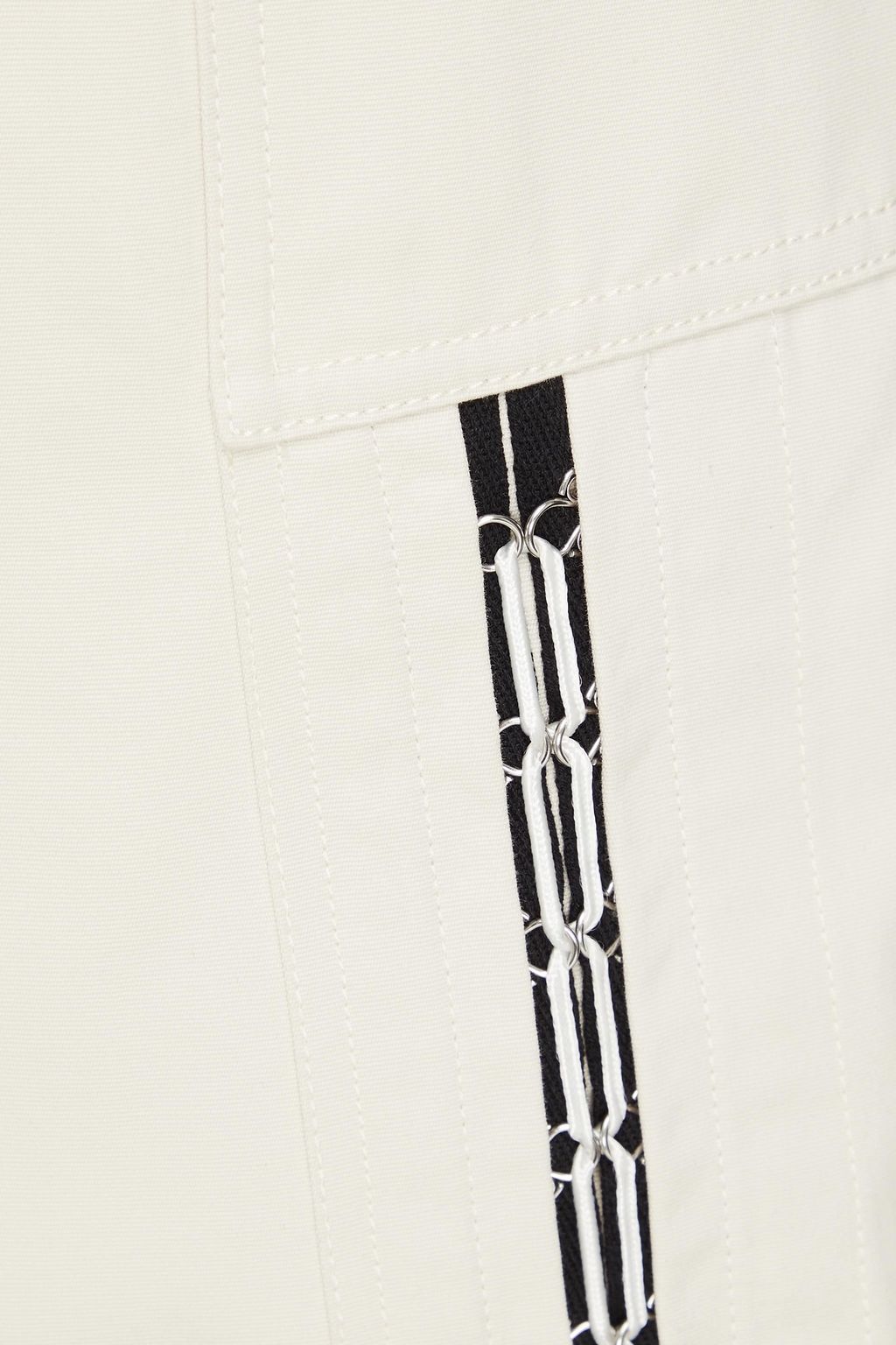 3.1 PHILLIP LIM تنورة مصنوعة من قطن غبردين برباط ومزودة بحزام