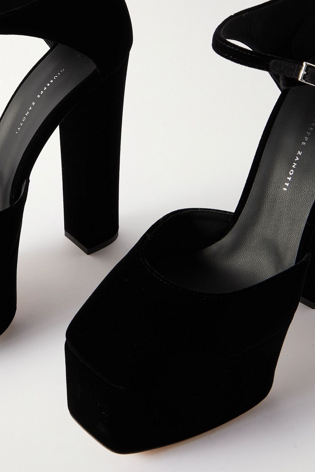 GIUSEPPE ZANOTTI Velvet platform pumps