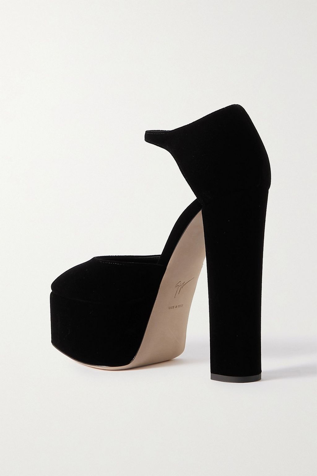 GIUSEPPE ZANOTTI Velvet platform pumps