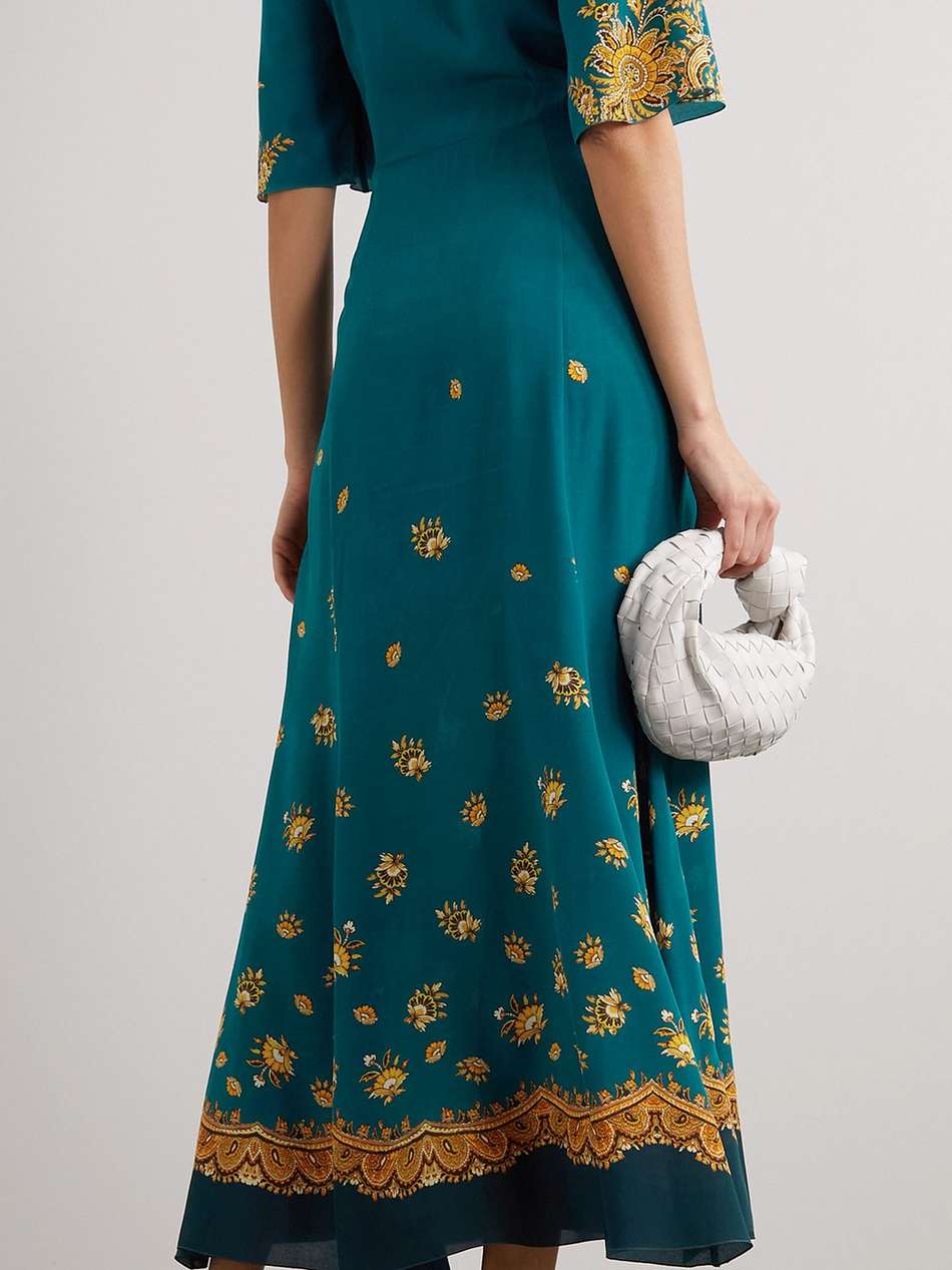 paisley-print silk crepe de chine maxi dress