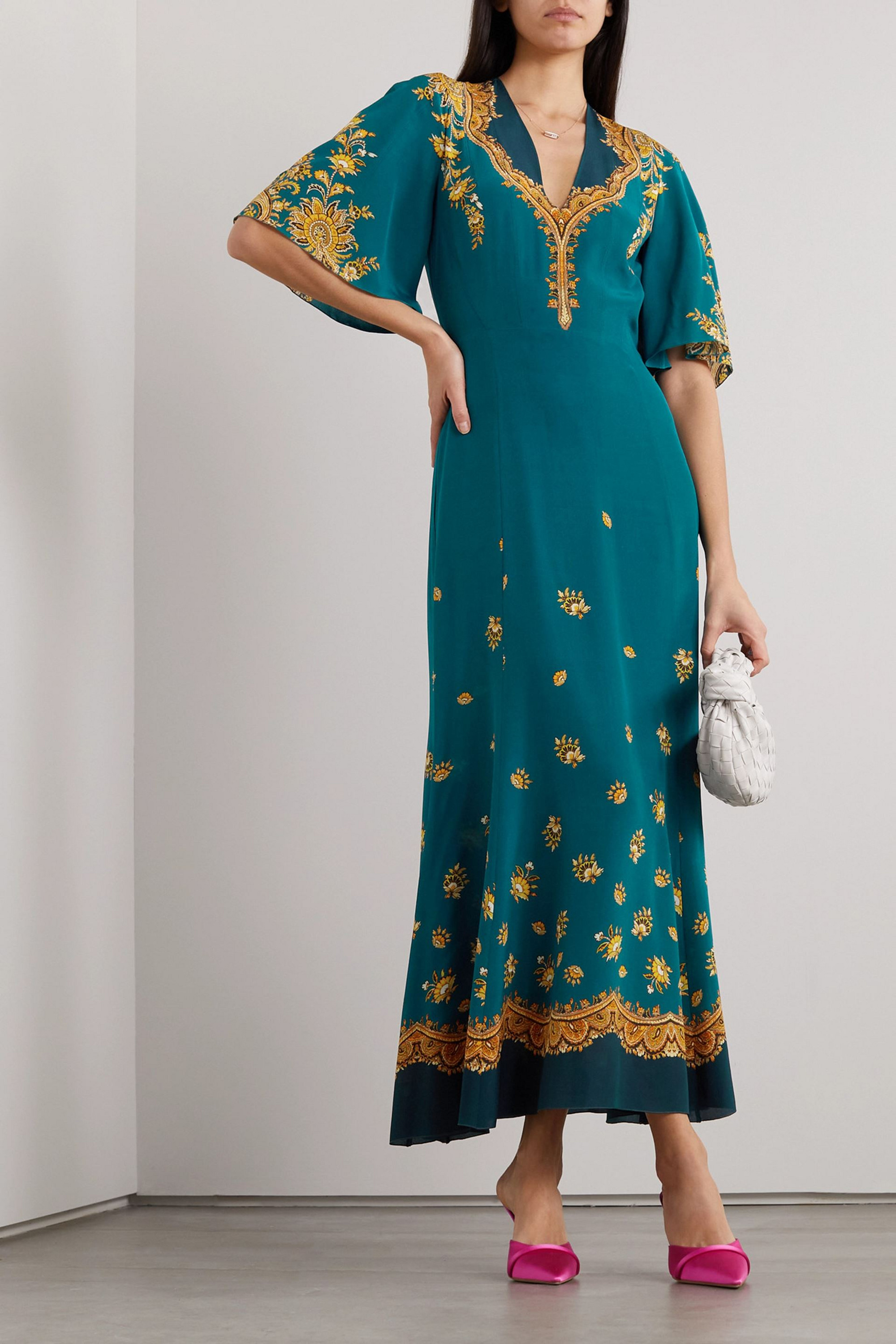 Etro Paisley-print silk crepe de chine maxi dress