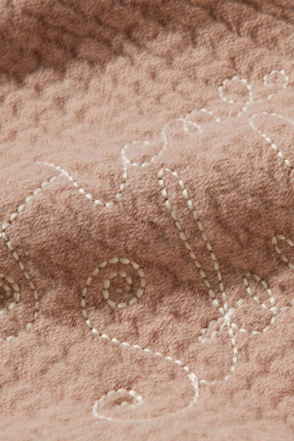 ACNE STUDIOS Embroidered fringed wool-blend scarf
