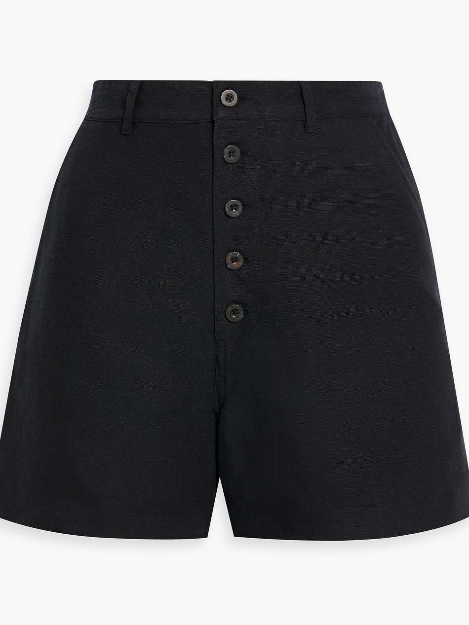 linen and lyocell-blend shorts