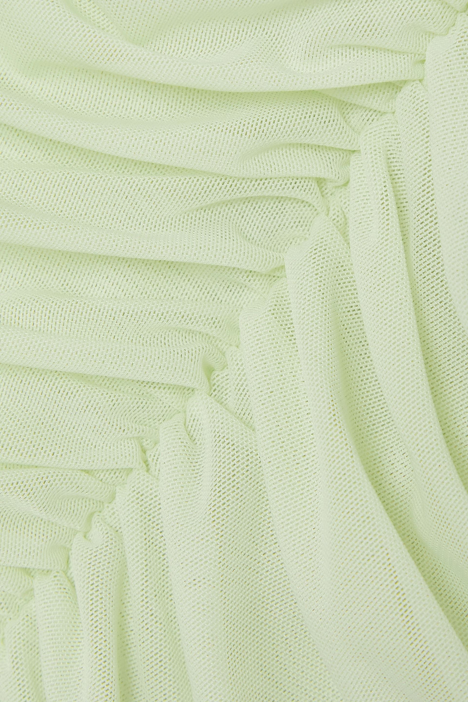 MARYSIA VENDUE RUCHED STRETCH-TULLE MINI DRESS 