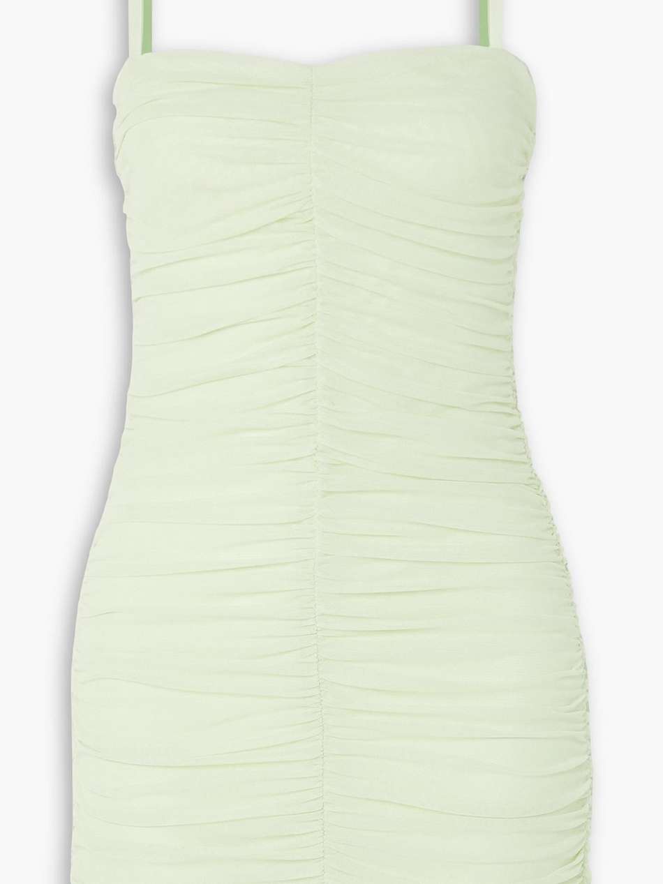 vendue ruched stretch-tulle mini dress