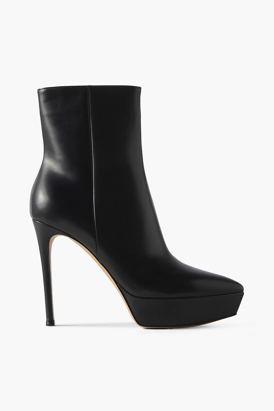 Gianvito Rossi Dasha 85 Leather Platform Ankle Boots In Black