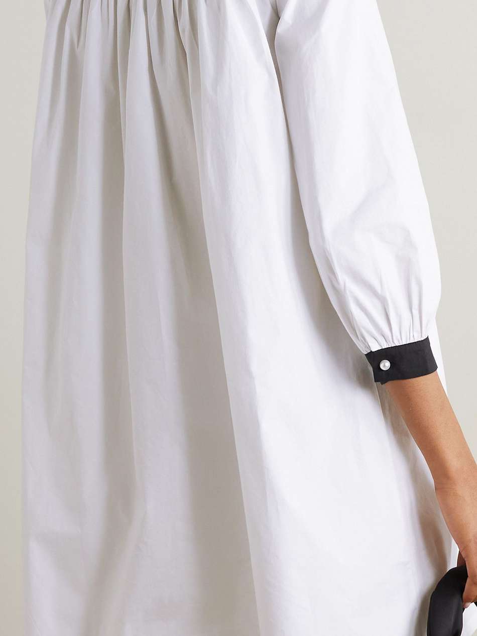 penelope embellished cotton-poplin mini dress