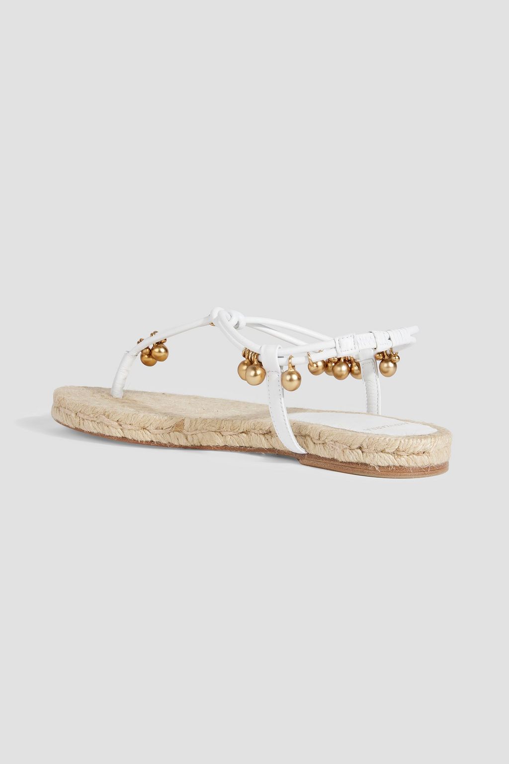 ALTUZARRA Bead-embellished leather espadrille sandals