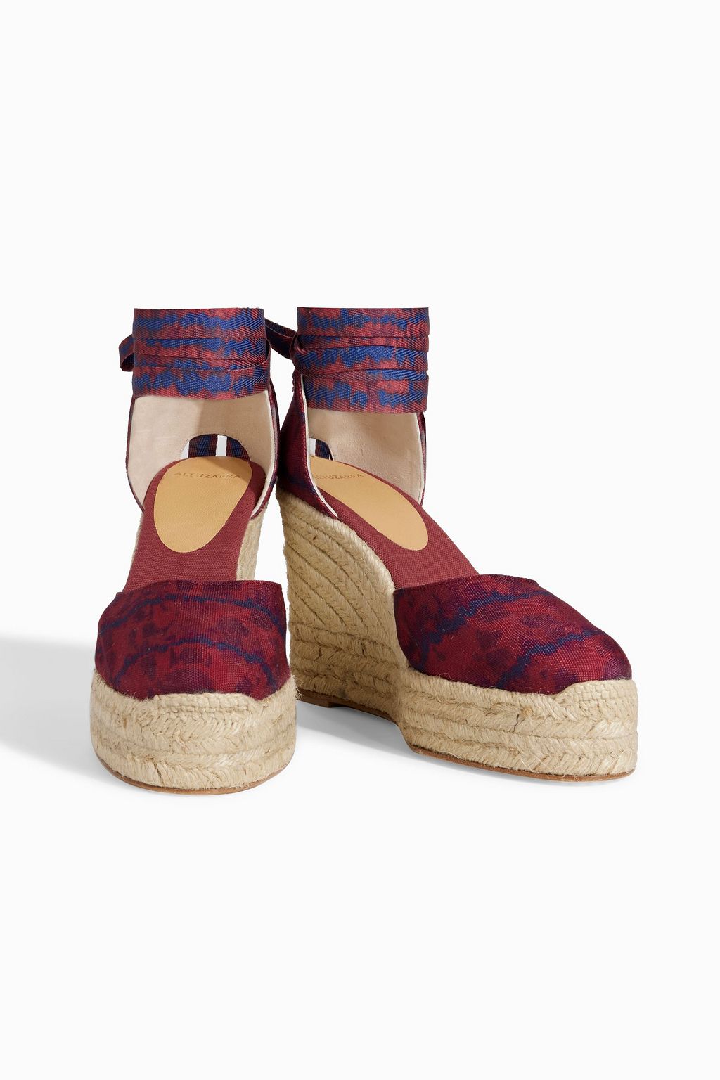 ALTUZARRA Carina printed canvas wedge espadrilles