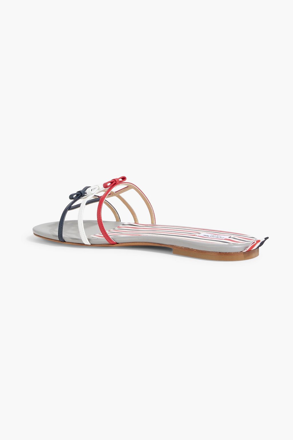THOM BROWNE Bow-detailed leather sandals