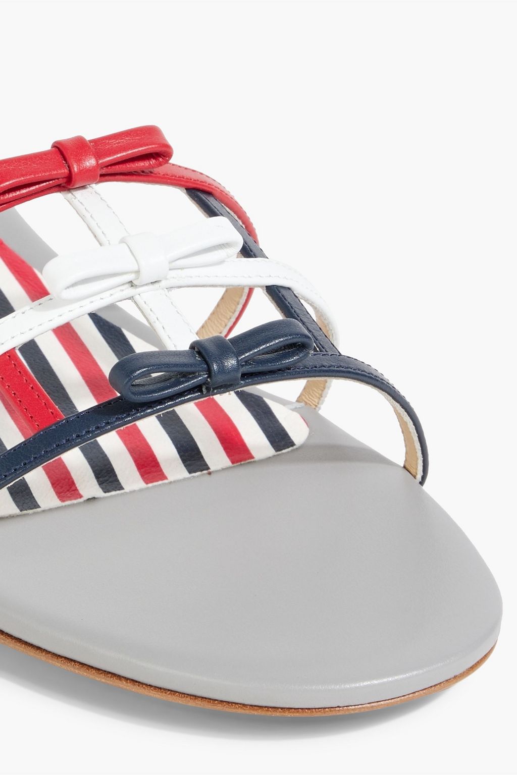 THOM BROWNE Bow-detailed leather sandals