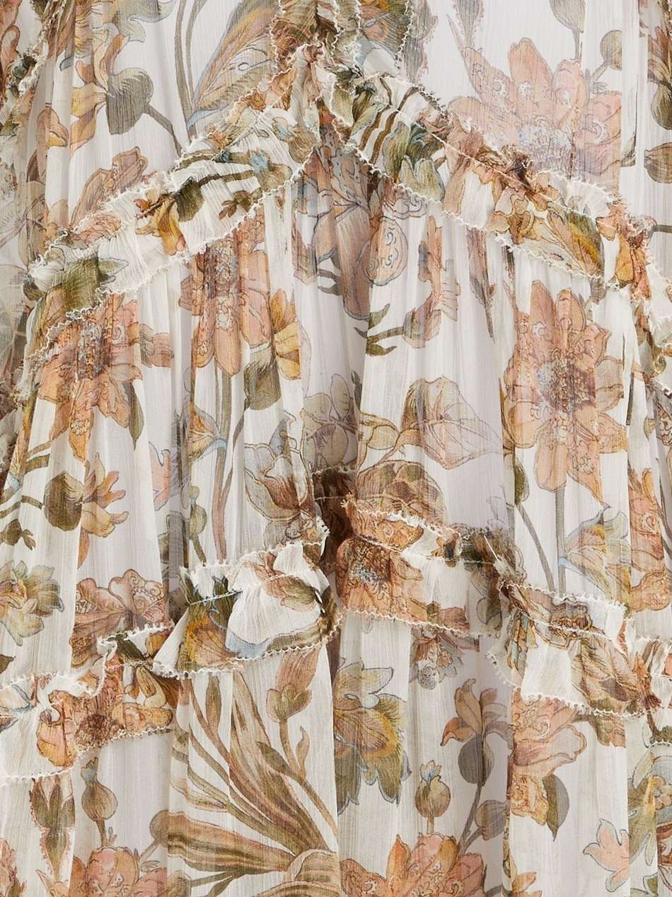 floral-print crepon mini dress