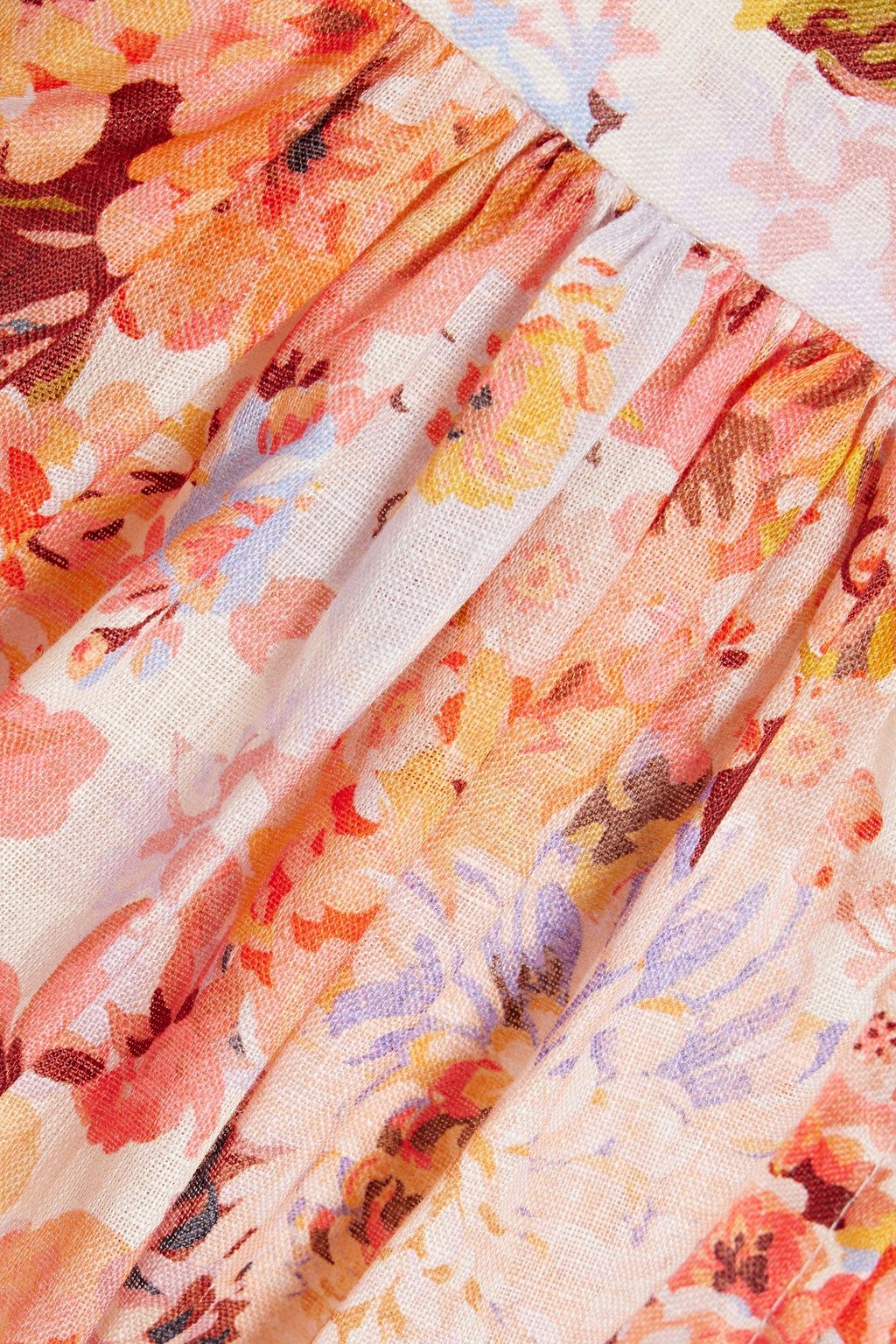 ZIMMERMANN Floral-print linen mini dress