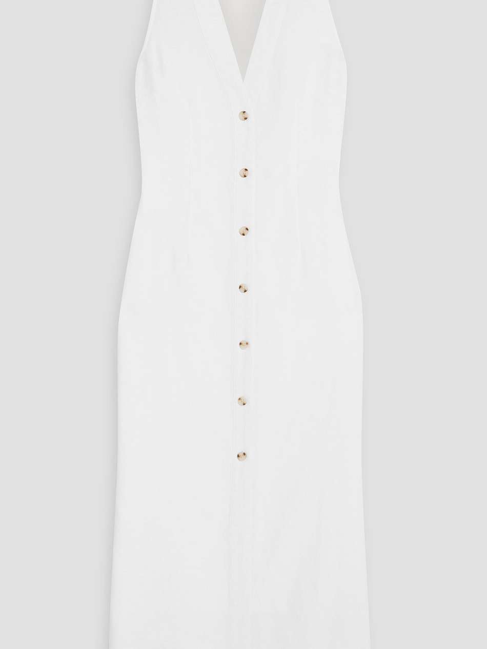 linen and lyocell-blend maxi dress