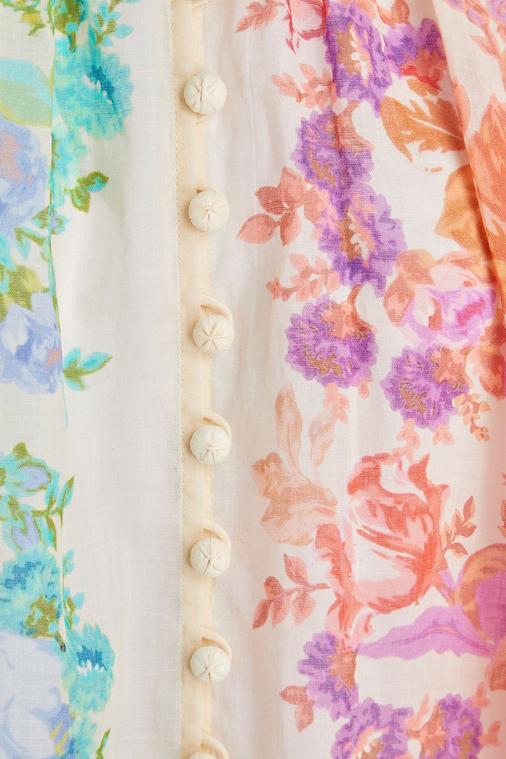 ZIMMERMANN Floral-print ramie blouse